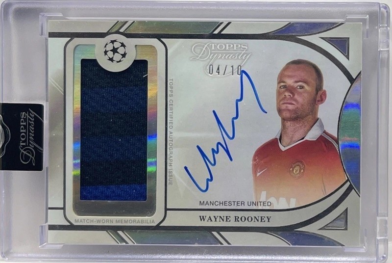 WAYNE ROONEY 2024-25 TOPPS DYNASTY UCC PATCH ON-CARD AUTOGRAPH AUTO #04/10 SSP