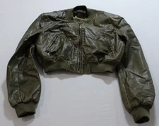 Lioness Women's Allure Faux Leather Padded Bomber Jacket CD4 Ash Size XS