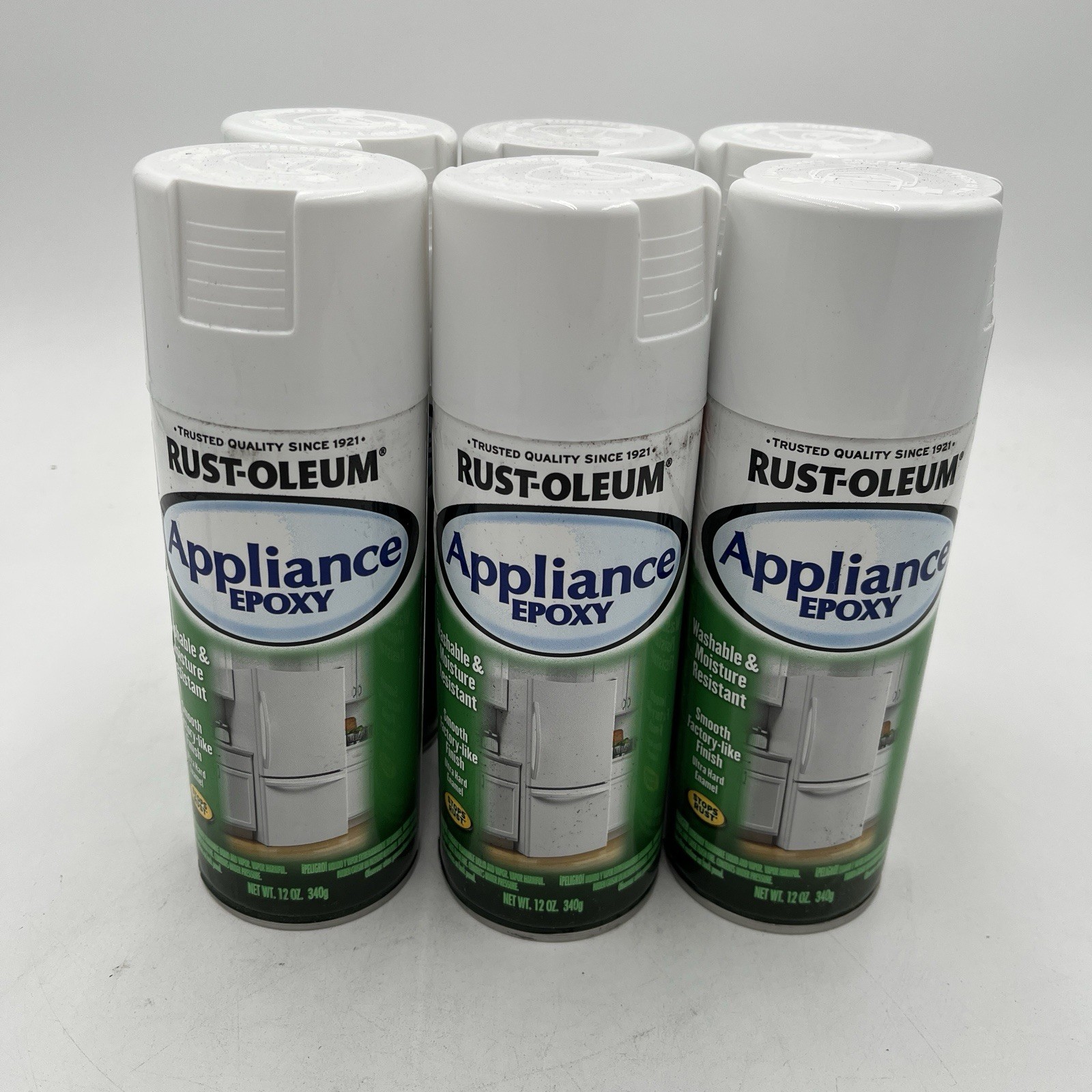 BRAND NEW!! 6 Pack Rustoleum Appliance Epoxy Varnish Gloss White 12 Ounce Cans