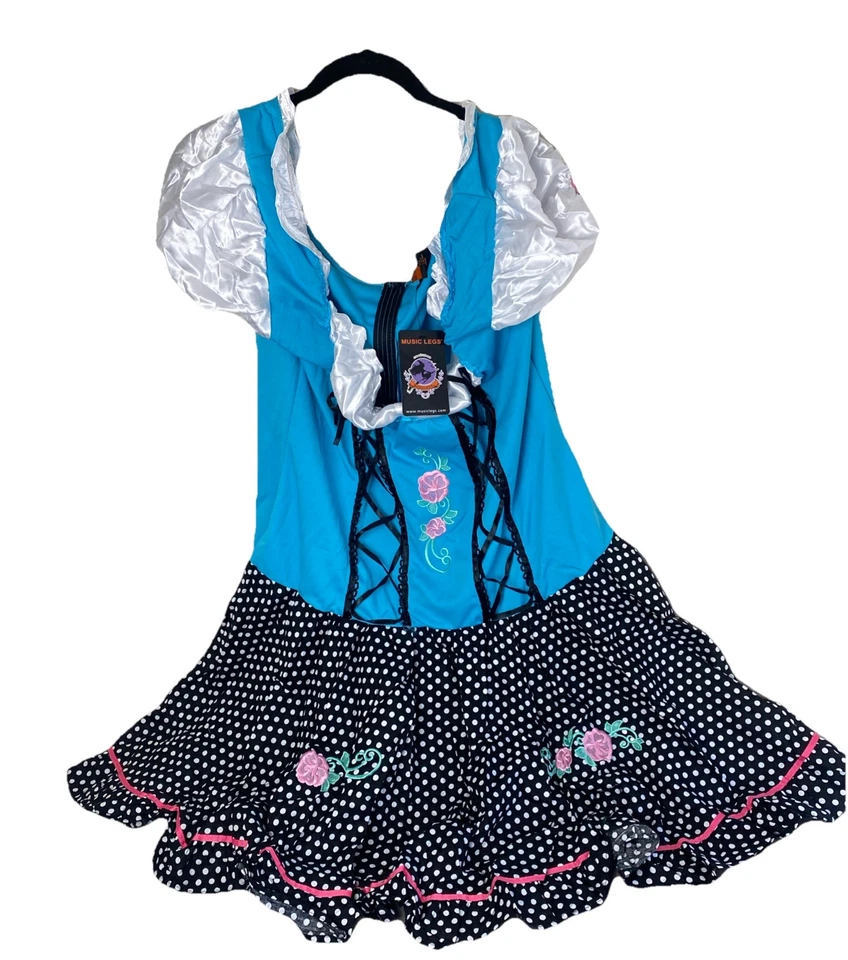 Miss Oktoberfest Adulto Plus Size Feminino Fantasia Música Pernas Tamanho 1 X / 2 X LEIA! - Imagem 3 de 4