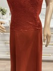 Rust Orange Formal Gown Bridesmaid Wedding Straps Embroidered Lace NWTs See Pics — photo 3