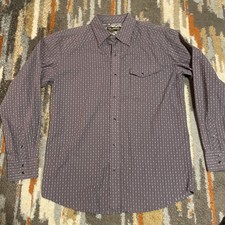 Micros Mens Pearl Snap Shirt Size Medium Western Rocker Y2K Style Size Medium