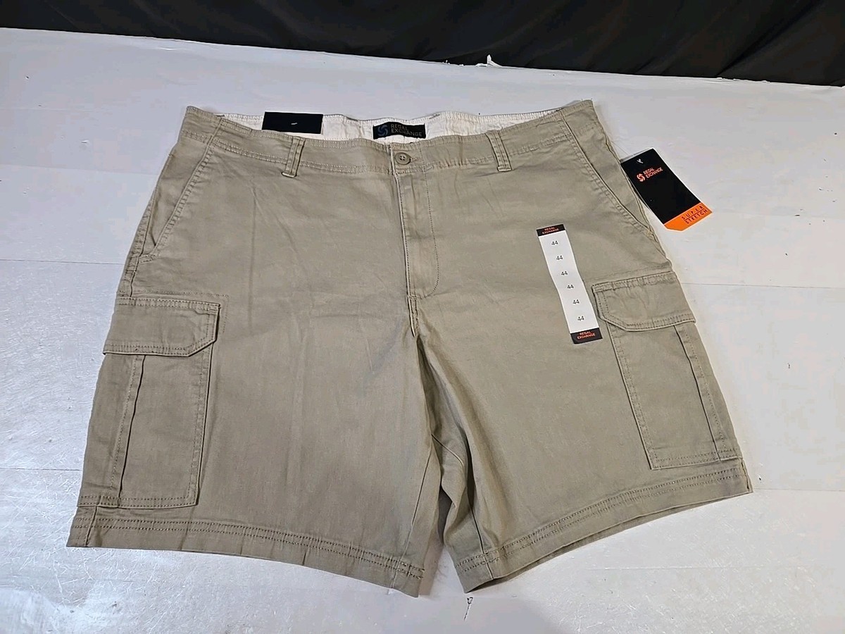 Sz 44 Men's Shorts Cargo, Stretch, Khaki 9.5