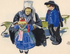 Plougastel-Daoulas Edition Velin d'Annam MATHURIN MEHEUT 1930 originale  gravure