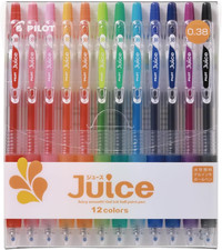 PILOT Juice Gel Ink Ballpoint Pen, 0.38 Mm, 12 Color Set LJU120UF-12C 