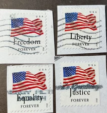 USA 🇺🇸 USED #4673-6 *2012* COMPLETE SET of 4 different flag varieties 🌸