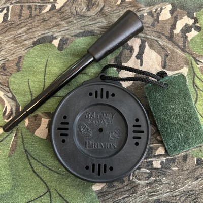 Vintage Primos BATTEY World Class Graphite Slate Turkey Hunting Call & Striker