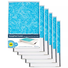 6 Packs, PetSafe ScoopFree Disposable Crystal Litter Tray, Fresh Scented Refill