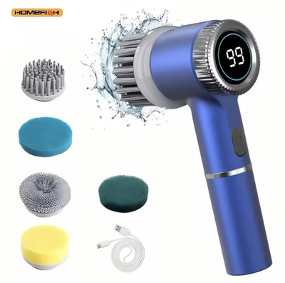 #ad #ad Electric Spin Scrubber Cordless Cleaning Brush 5 Heads Power Cleaner Kit $22.49
