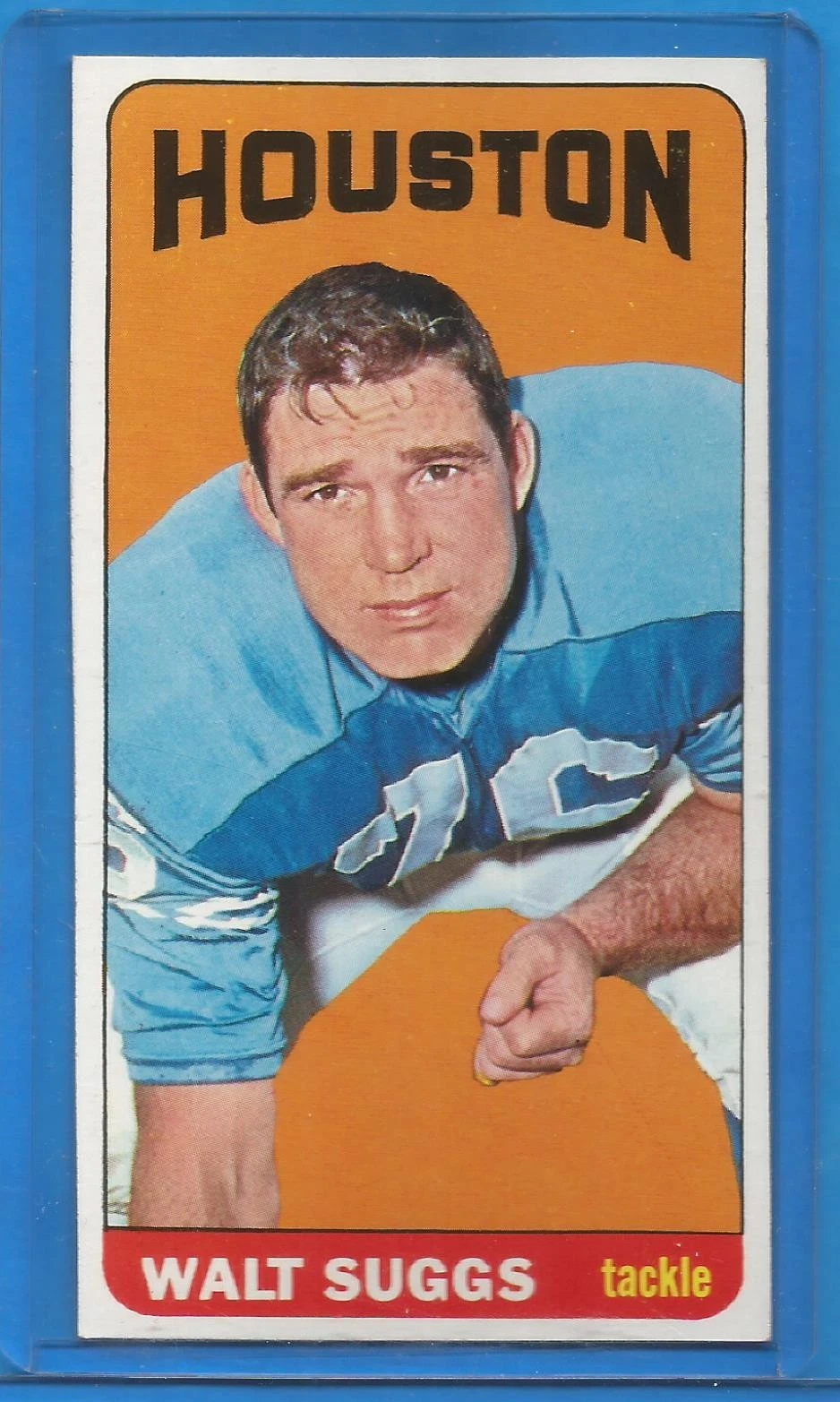1965 TOPPS FOOTBALL (EX-MT) # 84 WALT SUGGS - HOUSTON OILERS
