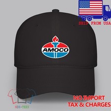 Amoco Oil Black Hat Adjustable Baseball Cap