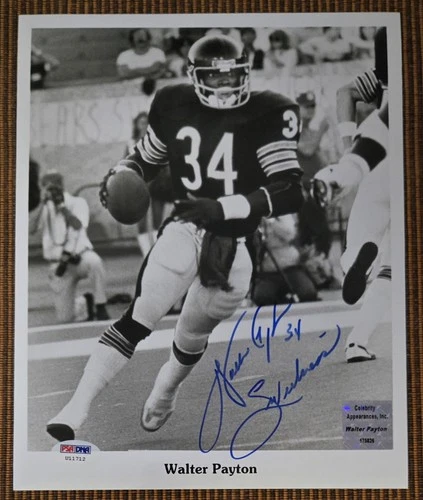 Walter Payton Signed 8x10 Photo Inscribed "Sweetness" Chicago Bears PSA/DNA LOA
