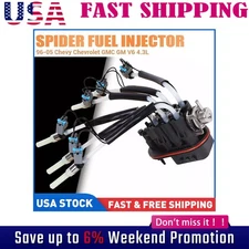 FJ503 Spider Fuel Injectors 6 Cylinder For Chevrolet Express Silverado 1500 4.3L