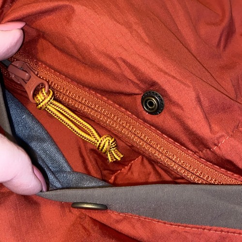 LL Bean Down Fill Puffer Pertex Quantum Jacket Coat Misses Large Orange Gray - Picture 12 of 18