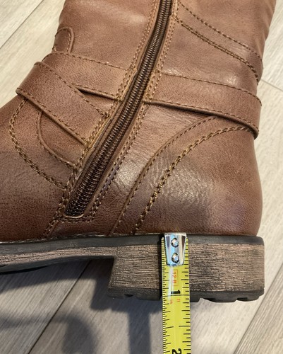 Botas Bare Traps Shimmer para mujer marrón imitación cuero tacón bajo talla 6 M - Imagen 8 de 11