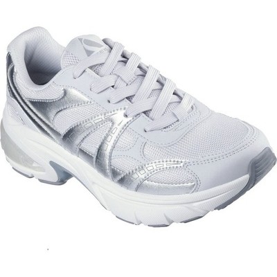 Skechers Shadow Stellar 90 Gray Womens 9.5 Metallic Chunky Sneakers Memory Foam