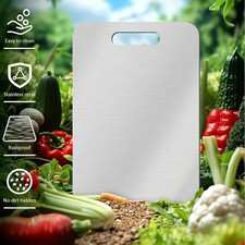 13x9" Stainless Steel Chopping Board for Kitchen Meat Vegetable Fruit Cooking