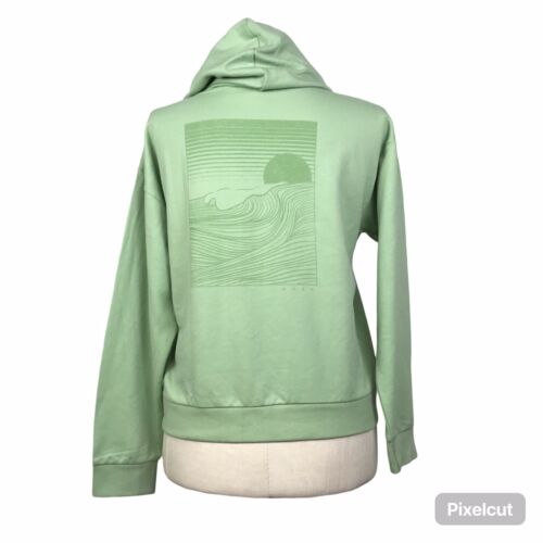 Roxy Afternoon Hike Hoodie Women’s Size M Color Green Kangaroo Pocket Pullover