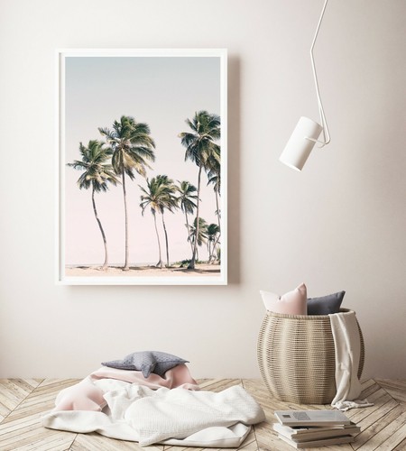 Palm Trees Family Beach & Ocean Wall Art Print. Relaxing View Home Decor - Picture 3 of 3