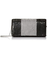 Jessica McClintock Holiday Black Silver Rhinestone Evening Bag Purse Clutch