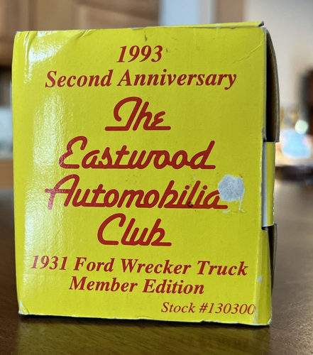 ERTL Eastwood 1931 Ford Wrecker Truck Member Edition 2nd Anniver 1/25 Coin Bank - Picture 12 of 16