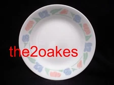5 Corelle FRIENDSHIP Bread Dessert Salad Snack 6-3/4" Plates Pink Blue Flowers