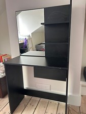 Ikea black vanity table, W-75cm, D-40cm, Desk H-78cm, Total H-141cm