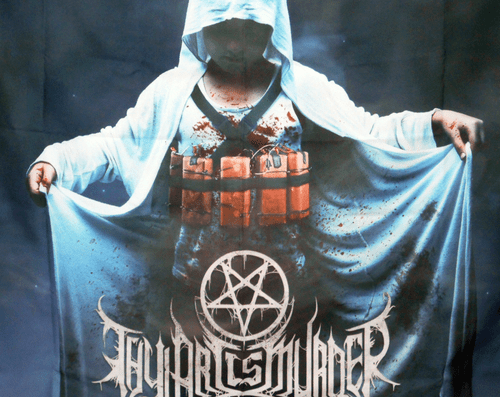 "Bandera/bandera THY ART IS MURDER (Guerra Santa) 42"" X 42" - Imagen 2 de 2
