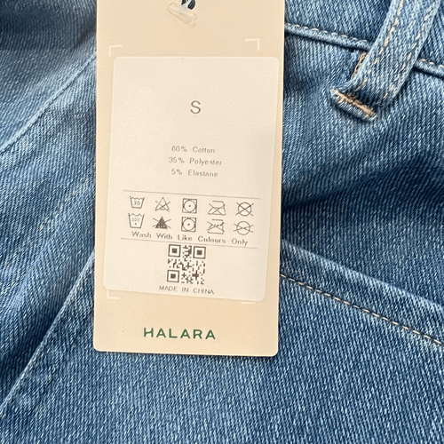 Halara Flex High Waisted Button Pockets Stretchy Knit Casual Flare Jeans Small - Picture 9 of 16