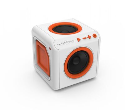 allocacoc audioCube Portable EU, Bluetooth Akku Lautsprecher im Cube Design, wei