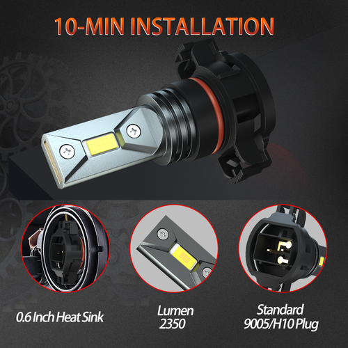 Bombillas antiniebla LED de 2 piezas para Jeep Grand Cherokee 2011-2012 blancas 6000K 100W - Imagen 2 de 16