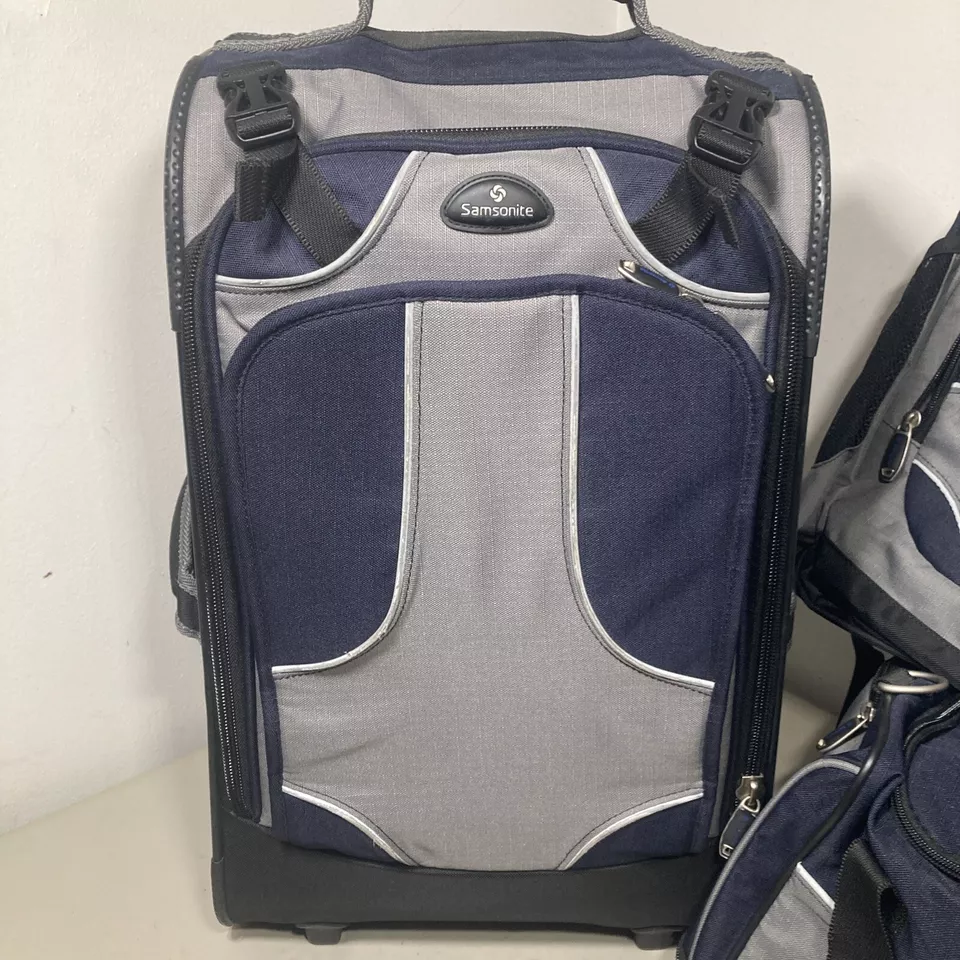 Conjunto de Bagagem Samsonite 3 Peças - 66854 Azul Cinza 23” Mala, Mochila e Duffle - Imagem 2 de 4