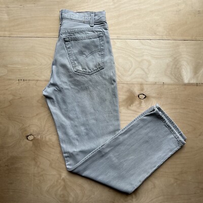 Vintage Levis 701 Jeans 28 Gray 80s Denim Made in USA Western 