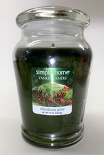 Yankee Christmas Pine Candle 19 oz Simply Home Single Wick Glass Jar New
