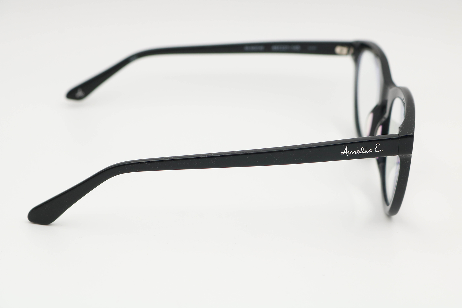 Amelia E Bella Shiny Black Cat Eye 35-002740 Eyeglasses Frames 49-21-145