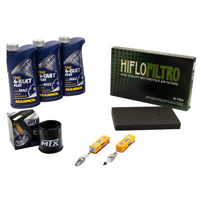 Wartung Set für Kawasaki Ninja Z 300 2013-17 Öl 3L Luftfilter Ölfilter Zündkerze