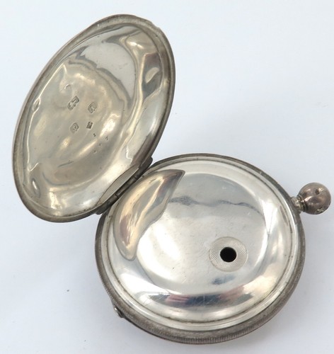 1908 English Sterling Silver Key Wind Pocket Watch Case. - Picture 3 of 11