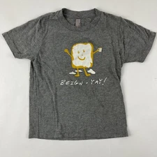 Next Level Tshirt Boys Size XS 4/5 Gray Short Sleeve Graphic Tee