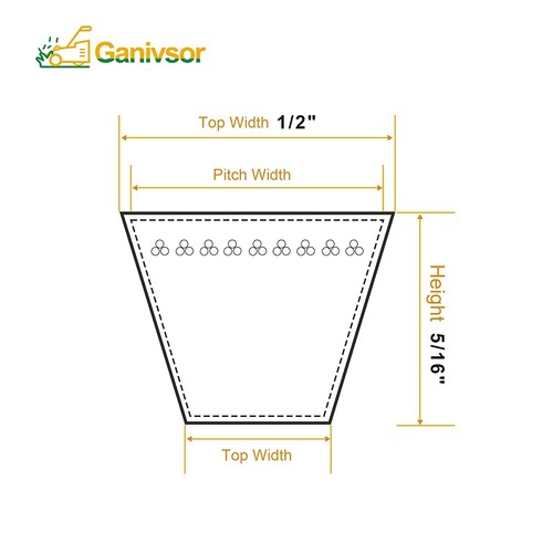 Replacement Deck belt for 42" Cub Cadet lawn mower XT1 XT2 XT1-LT42 XT2-LX42 ZT1 - Picture 6 of 6