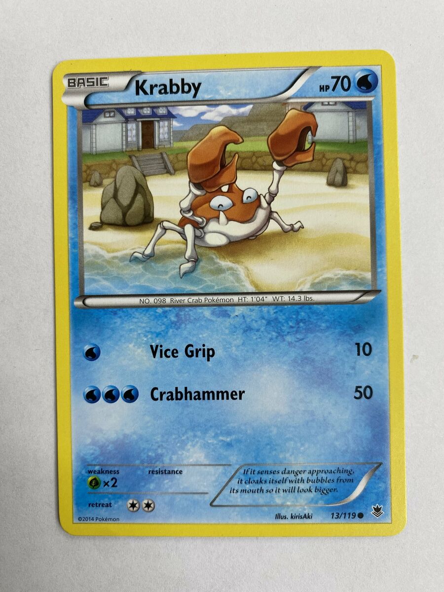 2x Krabby - Pokémon Água Comum - 13/119 - Pokemon Card Game