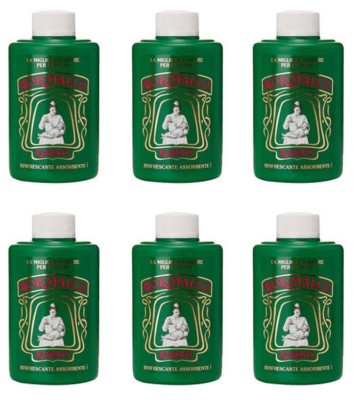 6 Stück BOROTALCO ROBERTS Talkum Pulver 200gr Natur Erfrischungsdose