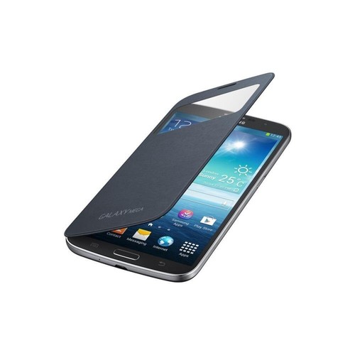 ETUI FOLIO A RABAT SAMSUNG GALAXY MEGA NOIR S-VIEW ECO-CUIR (PU) - Photo 2/3