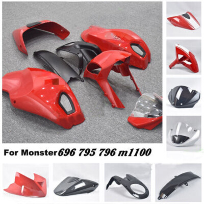 Hood Fender Hump Fairing Body Work Shell For Ducati Monster 696 795 796 1100