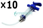 10 Pcs Veterinary Animal Reusable Pet Feeding Syringe 20ml Luer Lock Tip Set