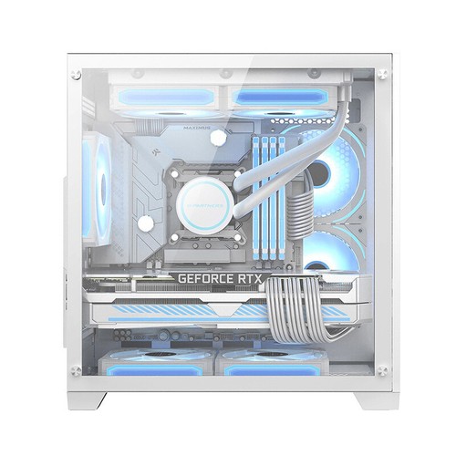 PC Case A-pillar Desktop Computer Tower Chassis For M-ATX MINI-ITX Motherboard - Afbeelding 11 van 14