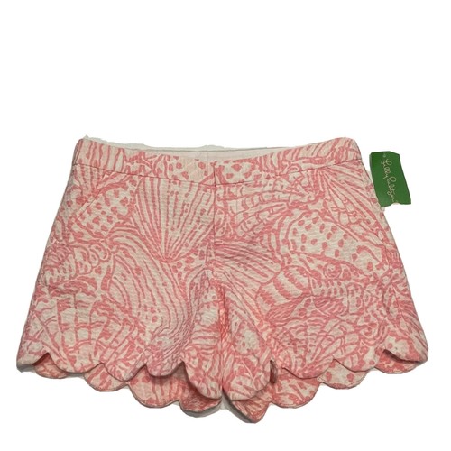 Neu mit Etikett Lilly Pulitzer Buttertasse gerümmelte Shorts Gr. 4 Hubba Bubba Seetassen rosa
