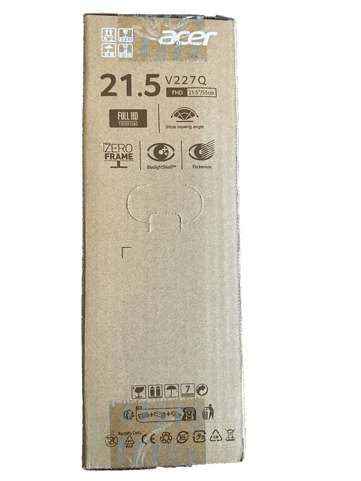 ACER V227Q 21.5" 1920x1080 Full HD 75 Hz Refresh Rate 16:9 HDMI NEW - Image 4 of 4