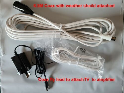 1500mm Telescopic Outdoor TV Amplified Antenna Caravan Van Tent RV Camping NEW - Picture 8 of 9