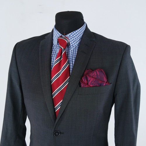 Mens TIGER OF SWEDEN Blazer 36R UK Size Grey Wool Sport Coat Jacket - Picture 10 of 14