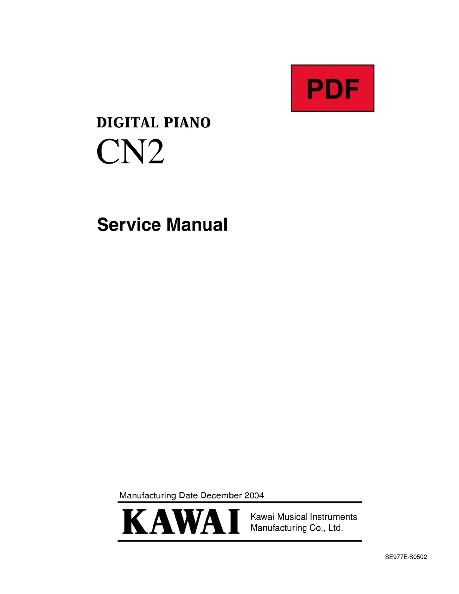 Manual de servicio Kawai CN-2 con esquemas electrónicos